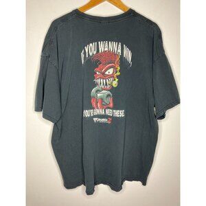 Pirana Z Racing Graphic T-Shirt Men's 3XL Black Faded READ
